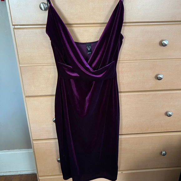 Purple Velvet Dress - Picture 1 of 4